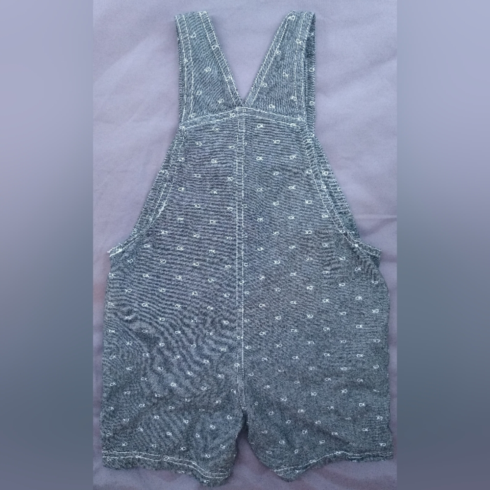 Calvin Klein Kids Grey Denim Overalls - Picture 2 of 5